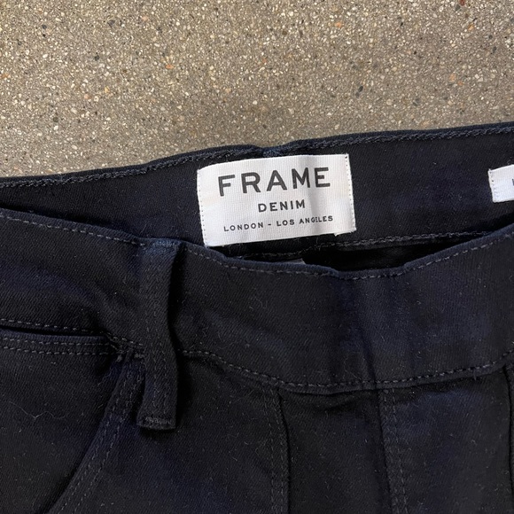 Frame black denim wide leg jean (26) $65 - Picture 2 of 3